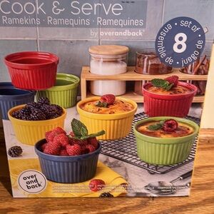 8-Pack, 10OZ Oven Safe Classic Ramekins for Baking and Serving